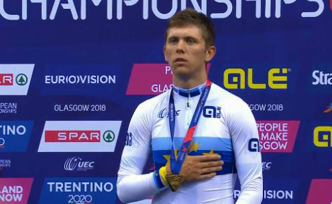 Украинский велогонщик Роман Гладыш стал чемпионом Европы по велотреку. 