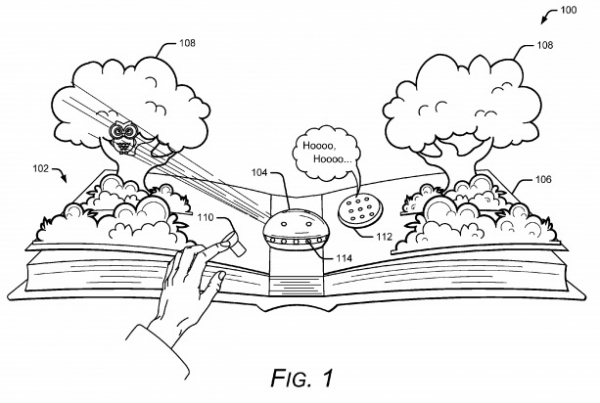 Компания Google запатентовала устройство, которое внешне похоже на "гамбургер" и делает интерактивной обычную бумажную книгу. 