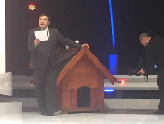 Лидер партии "Движение новых сил" Михаил Саакашвили стал телеведущим. 