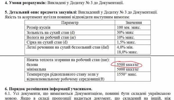 ПАО "Центрэнерго" 27 марта объявило тендер на поставку 700 тыс тонн угля для Змиевской и Трипольской ТЭС на ожидаемую сумму 1520000000 грн. 