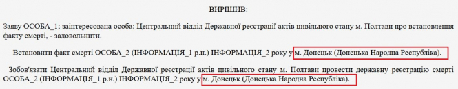 Суд в Полтаве признал оккупированный Донецк городом в составе так называемой "Донецкой народной республики". 