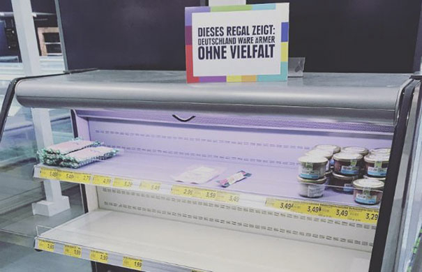 С полок супермаркета Edeka в Гамбурге за один день убрали все продукты, произведенные не в Германии. 