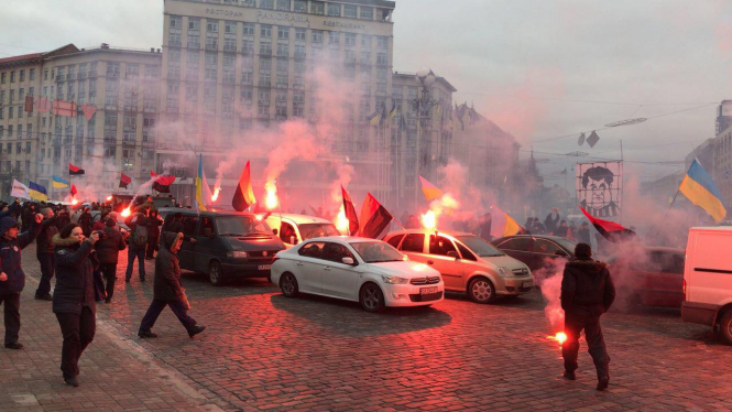 Во время проведения массовых акций в центре Киева сегодня, 4 февраля, правонарушений зафиксировано не было. 
