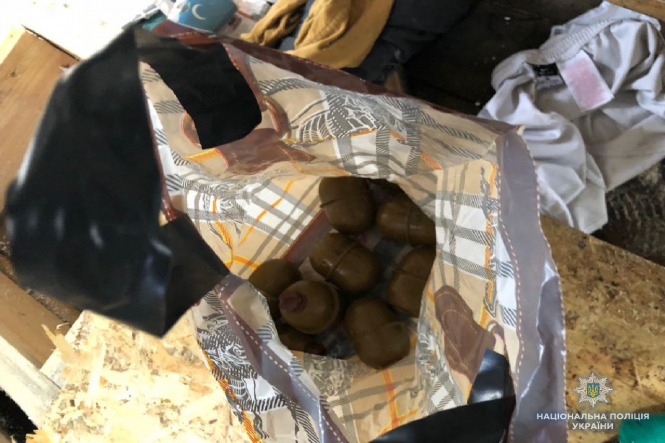 Во время проведения следственных действий в палаточном городке возле Верховной Рады полиция изъяла 9 гранат РГД-5, "коктейли Молотова" и 5 дымовых мин. 