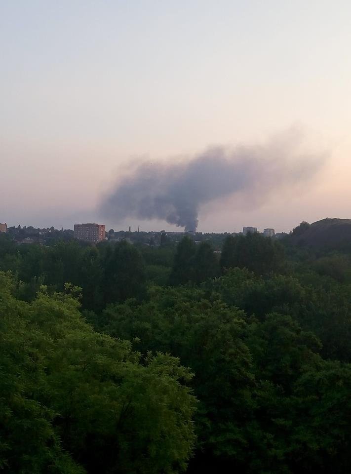 В оккупированном Донецке на территории шахты "Куйбышевская" вспыхнул пожар. 