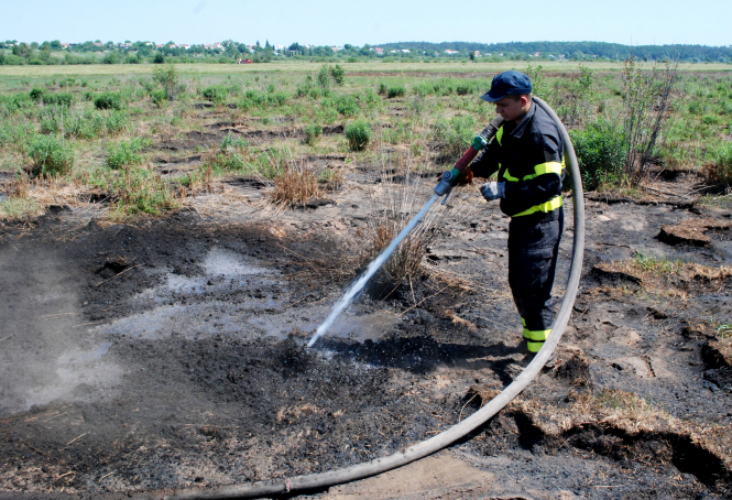 В пятницу, в сели Сытыхов Жовковского района во Львовской области начался масштабный пожар - горит торф. 