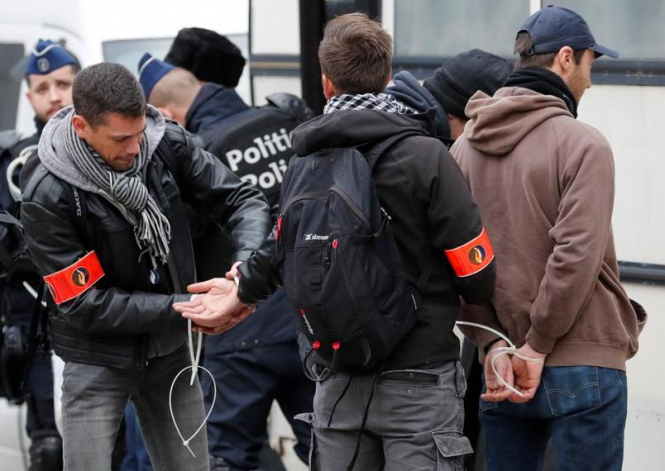 В Брюсселе перед началом демонстрации "желтых жилетов" у центральных европейских институтов были задержаны около 70 человек. 